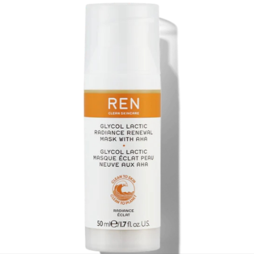 REN CLEAN SKINCARE GLYCOL LACTIC RADIANCE RENEWAL MASK WITH AHA.